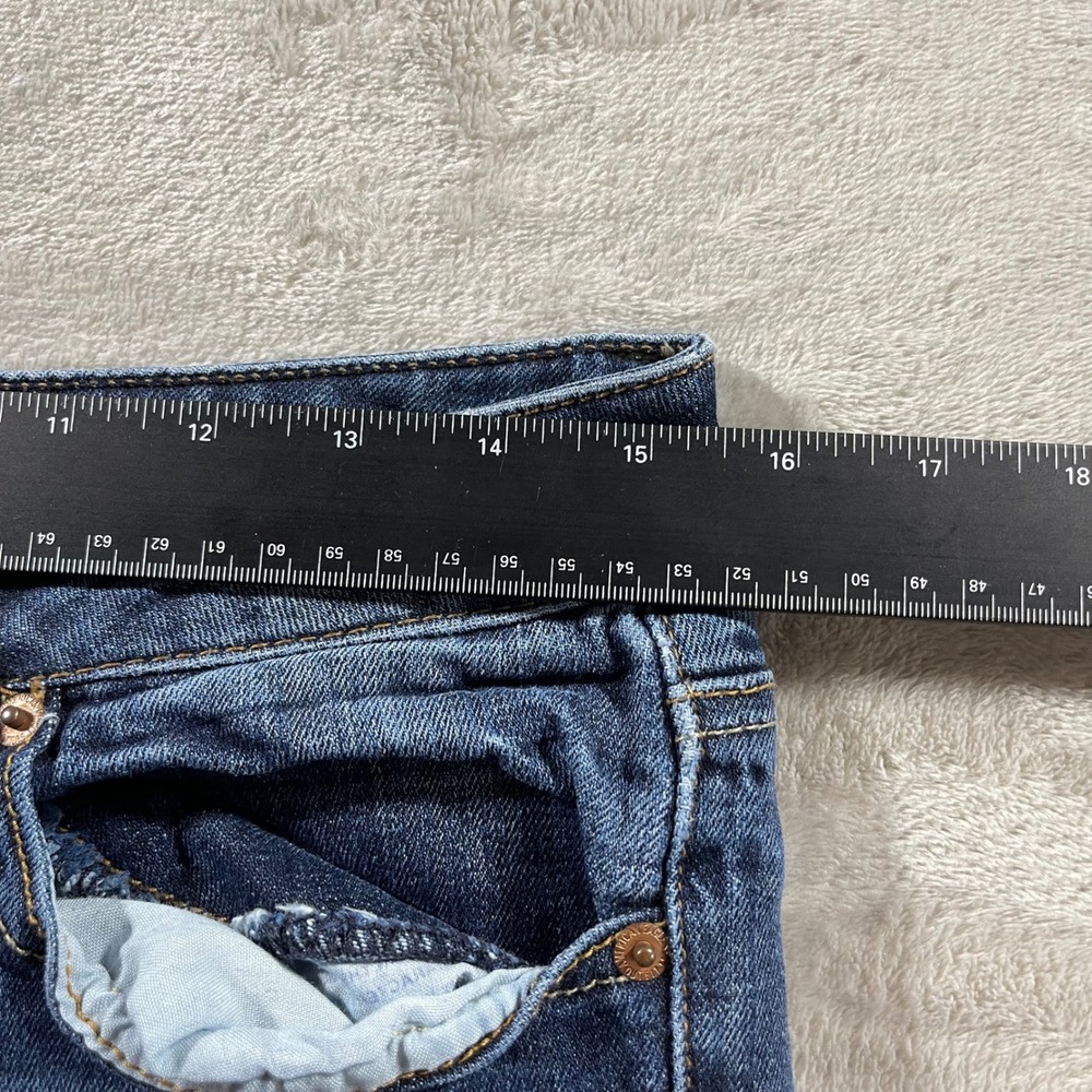 American‎ Eagle Jeans Women 10 Hi-Rise Skinny Stretch Blue - Picture 7 of 11